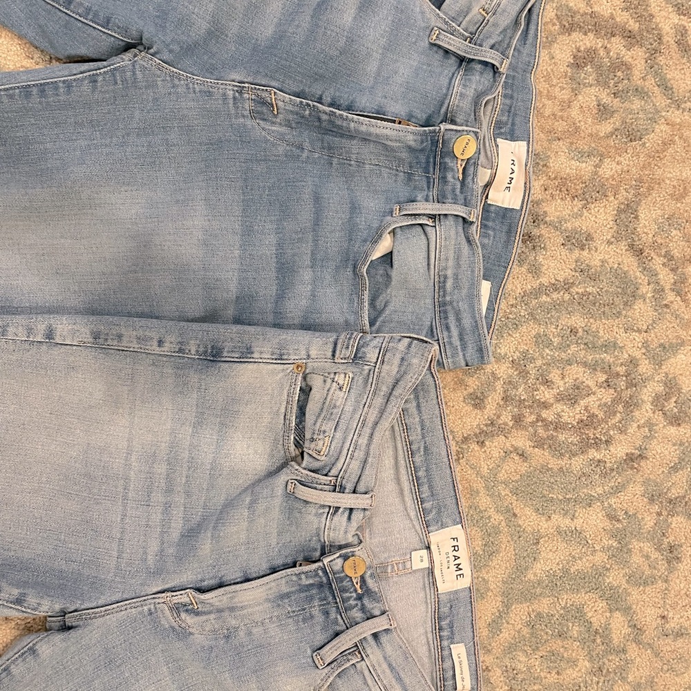 2 pairs of frame skinny jeans!